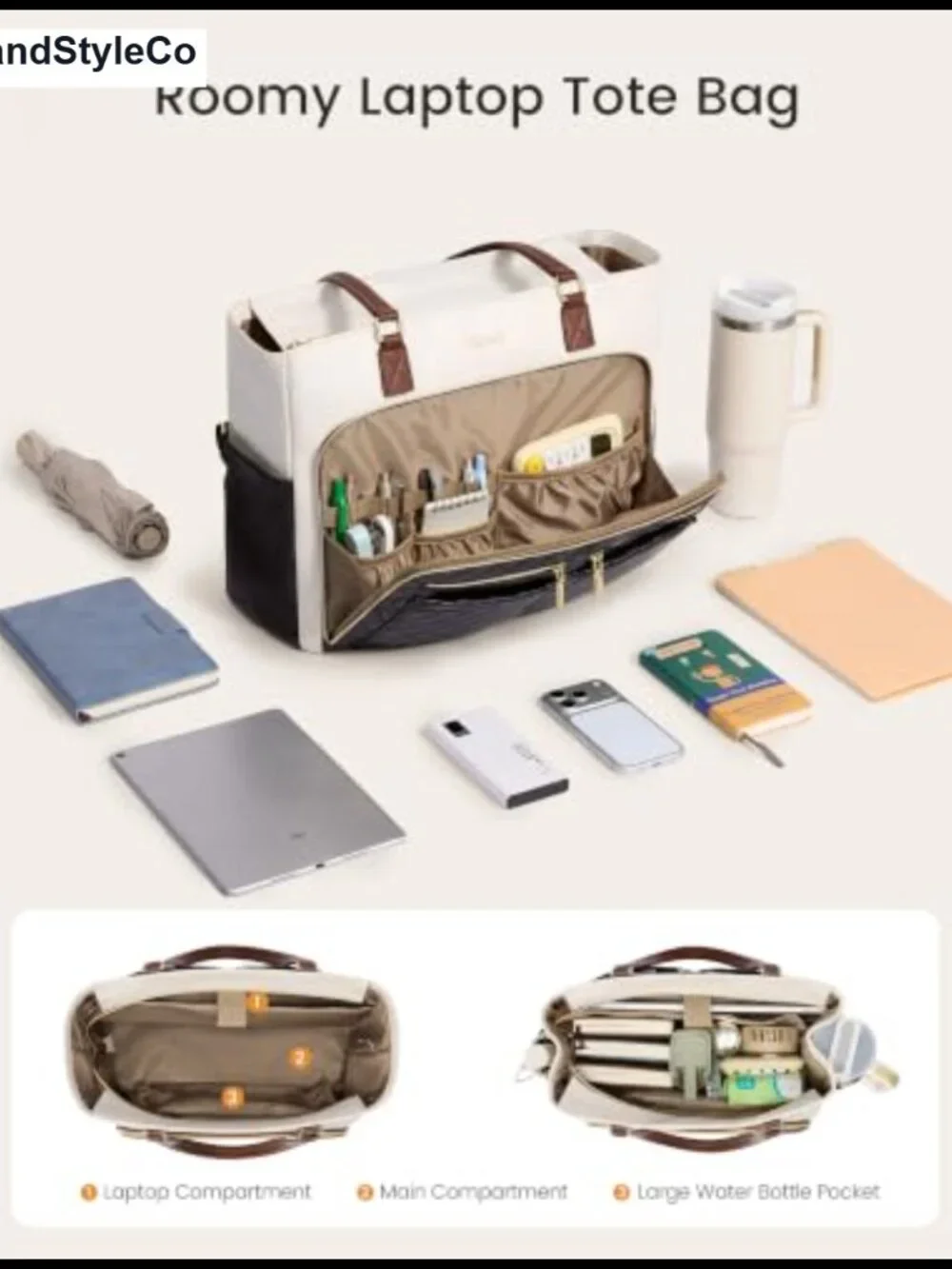 PU Leather Insulated Lunch Tote Work Bag